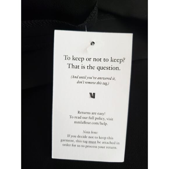 MM Lafleur NWT The Sarah 7.0 Dress Black Lightweight Crepe Size +3 - Picture 6 of 7